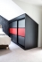Sliders with Red Centre Panel and Black Cabinets